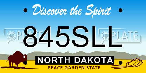 845SLL North Dakota License Plate