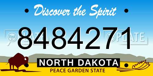 8484271 North Dakota License Plate