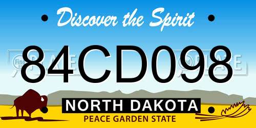 84CD098 North Dakota License Plate