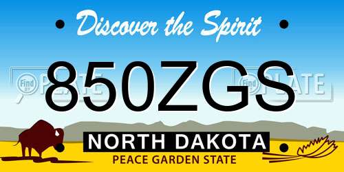 850ZGS North Dakota License Plate