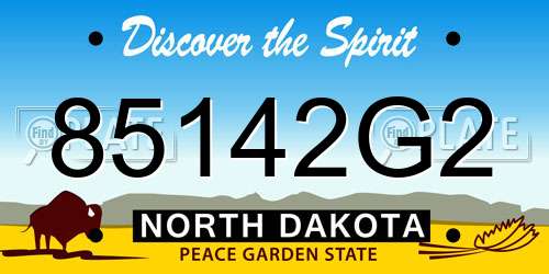 85142G2 North Dakota License Plate