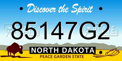 85147G2 North Dakota License Plate