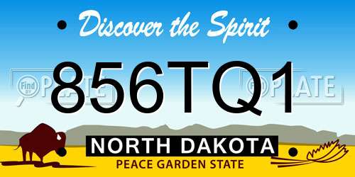 856TQ1 North Dakota License Plate