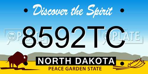 8592TC North Dakota License Plate