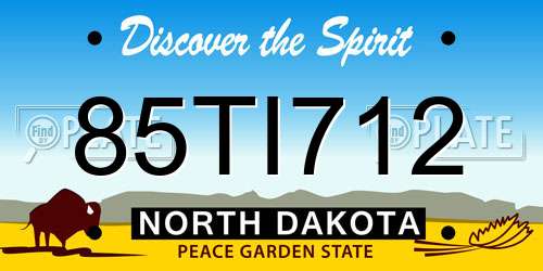 85TI712 North Dakota License Plate