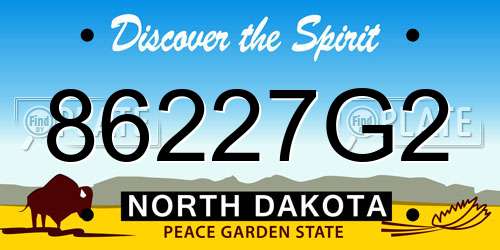 86227G2 North Dakota License Plate