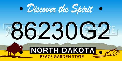 86230G2 North Dakota License Plate