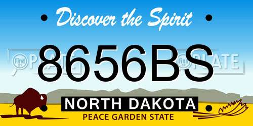 8656BS North Dakota License Plate