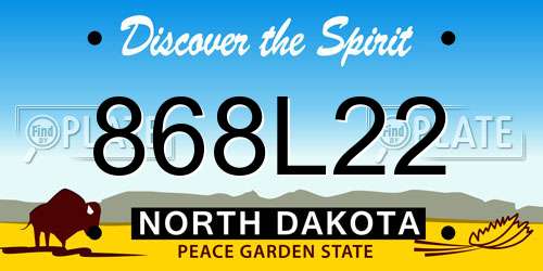 868L22 North Dakota License Plate