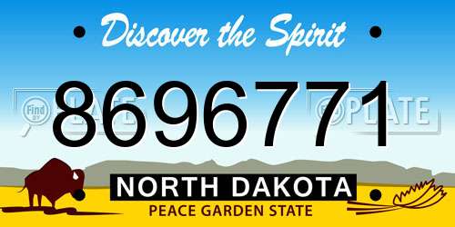 8696771 North Dakota License Plate