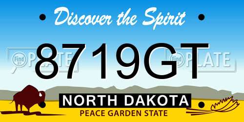8719GT North Dakota License Plate