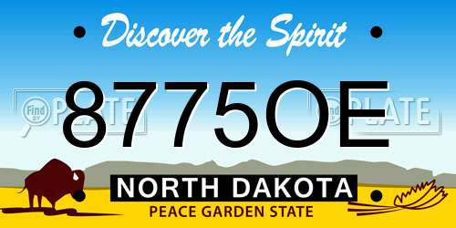 8775OE North Dakota License Plate