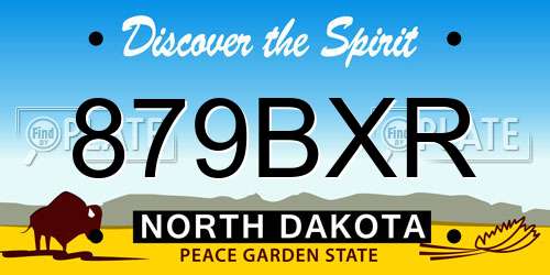 879BXR North Dakota License Plate