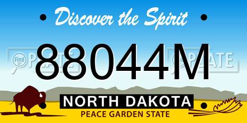 88044M North Dakota License Plate