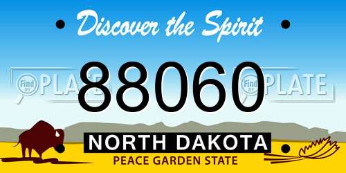 88060 North Dakota License Plate