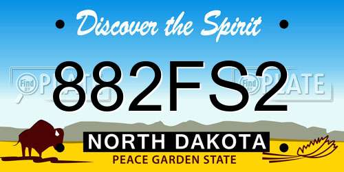 882FS2 North Dakota License Plate