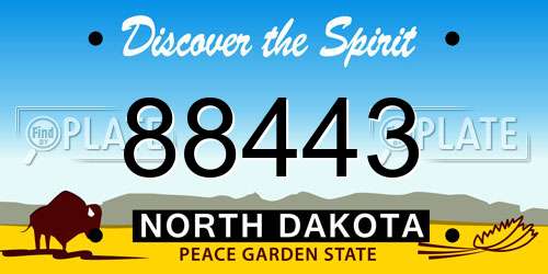 88443 North Dakota License Plate