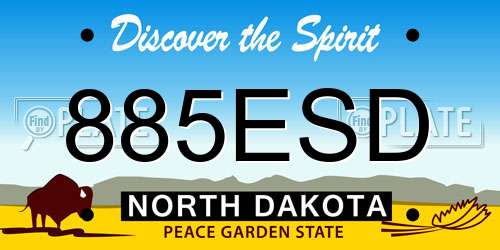 885ESD North Dakota License Plate
