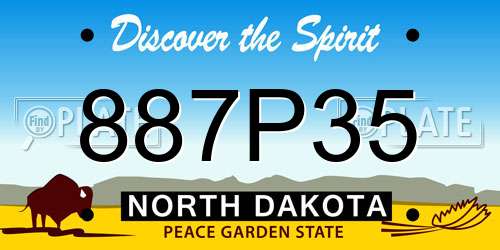 887P35 North Dakota License Plate