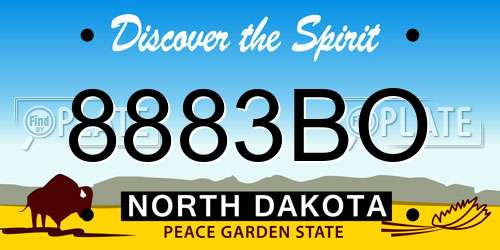 8883BO North Dakota License Plate