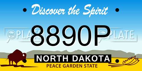 8890P North Dakota License Plate