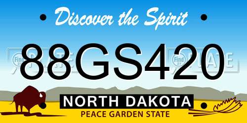 88GS420 North Dakota License Plate