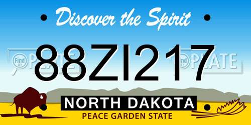 88ZI217 North Dakota License Plate