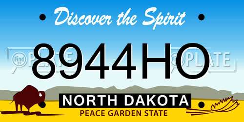 8944HO North Dakota License Plate