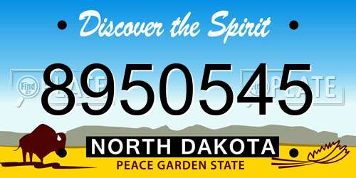 8950545 North Dakota License Plate