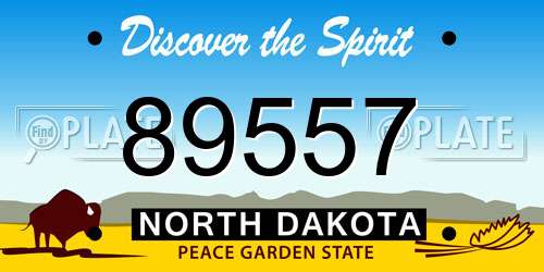 89557 North Dakota License Plate