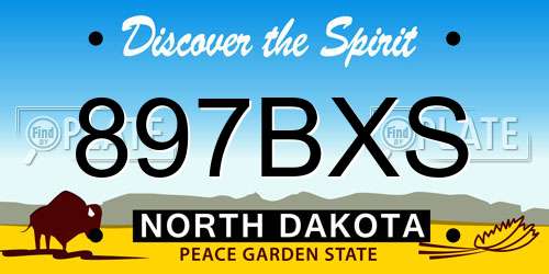 897BXS North Dakota License Plate