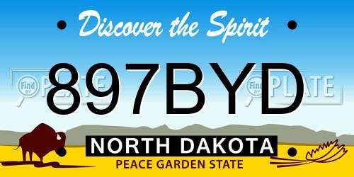 897BYD North Dakota License Plate
