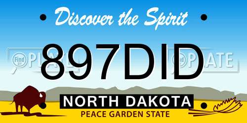 897DID North Dakota License Plate