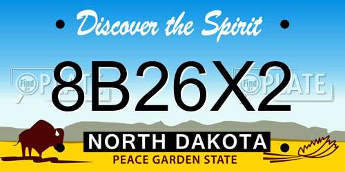 8B26X2 North Dakota License Plate