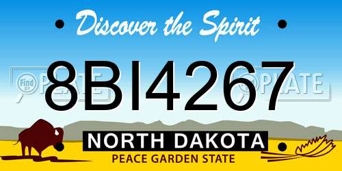8BI4267 North Dakota License Plate