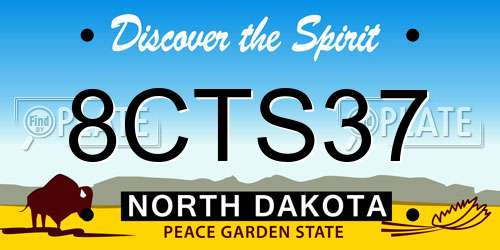 8CTS37 North Dakota License Plate