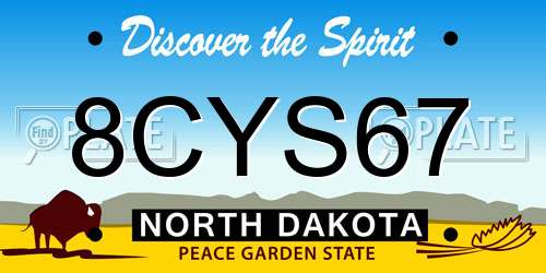 8CYS67 North Dakota License Plate