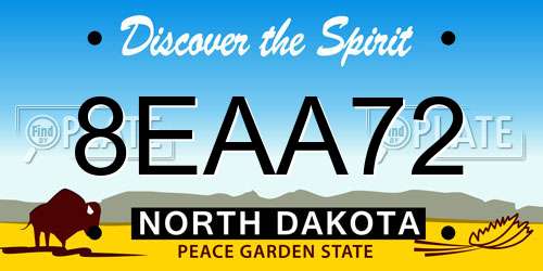 8EAA72 North Dakota License Plate