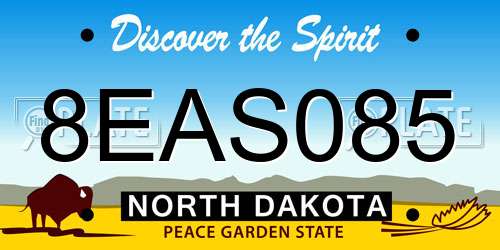 8EAS085 North Dakota License Plate