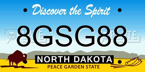 8GSG88 North Dakota License Plate