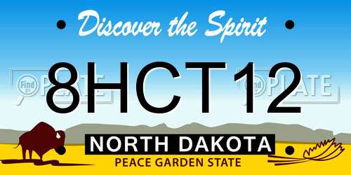8HCT12 North Dakota License Plate