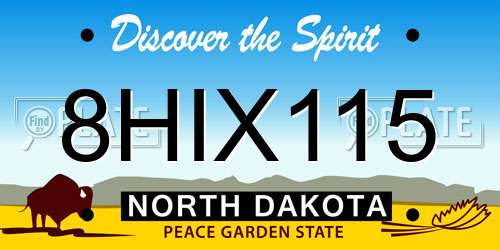 8HIX115 North Dakota License Plate