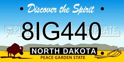 8IG440 North Dakota License Plate