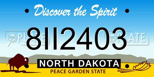 8II2403 North Dakota License Plate