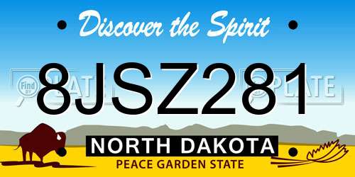 8JSZ281 North Dakota License Plate