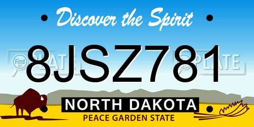 8JSZ781 North Dakota License Plate