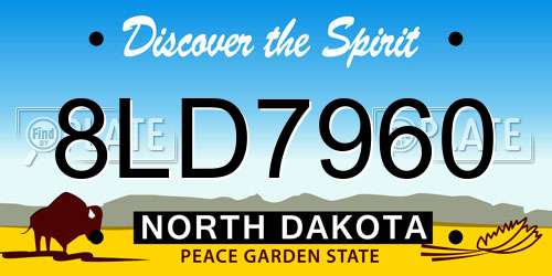 8LD7960 North Dakota License Plate