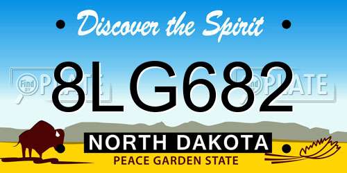 8LG682 North Dakota License Plate