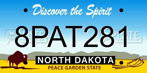 8PAT281 North Dakota License Plate