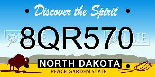 8QR570 North Dakota License Plate